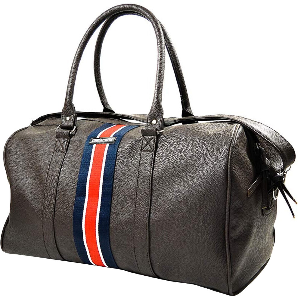 Lambretta Vintage Look Bag Faux Leather Brown Holdall Bag