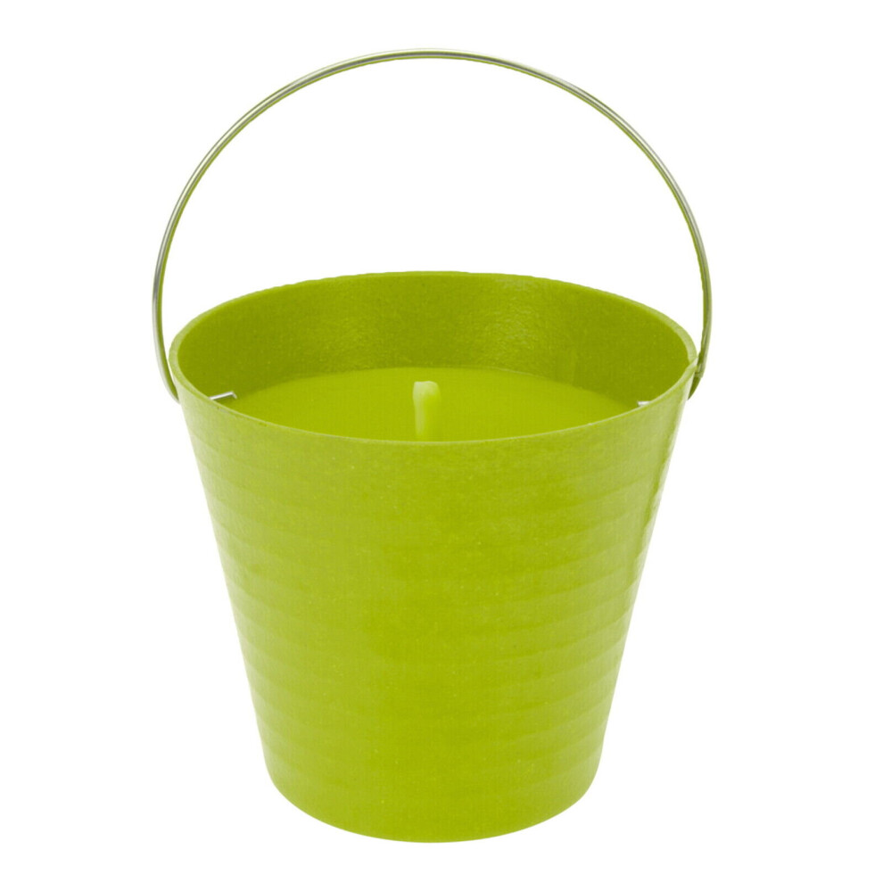 (Green) Citronella Bucket Candle Outdoor Garden Large