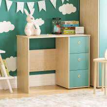 (Teal & Oak) Neptune Oak Junior Desk - 3 Drawer Study Table