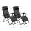 NEO Neo Black Zero Gravity Recliner Garden Sun Lounger x2 1