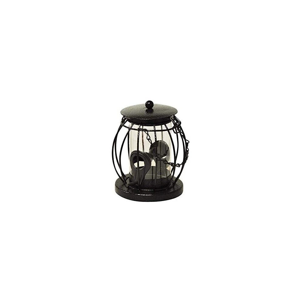 Mini Caged Lantern Bird Seed Feeder Garden Food Station