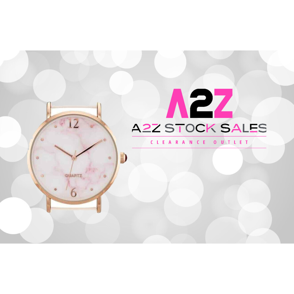 Avon Amabella Semi-Precious Watch Pink with white Strap