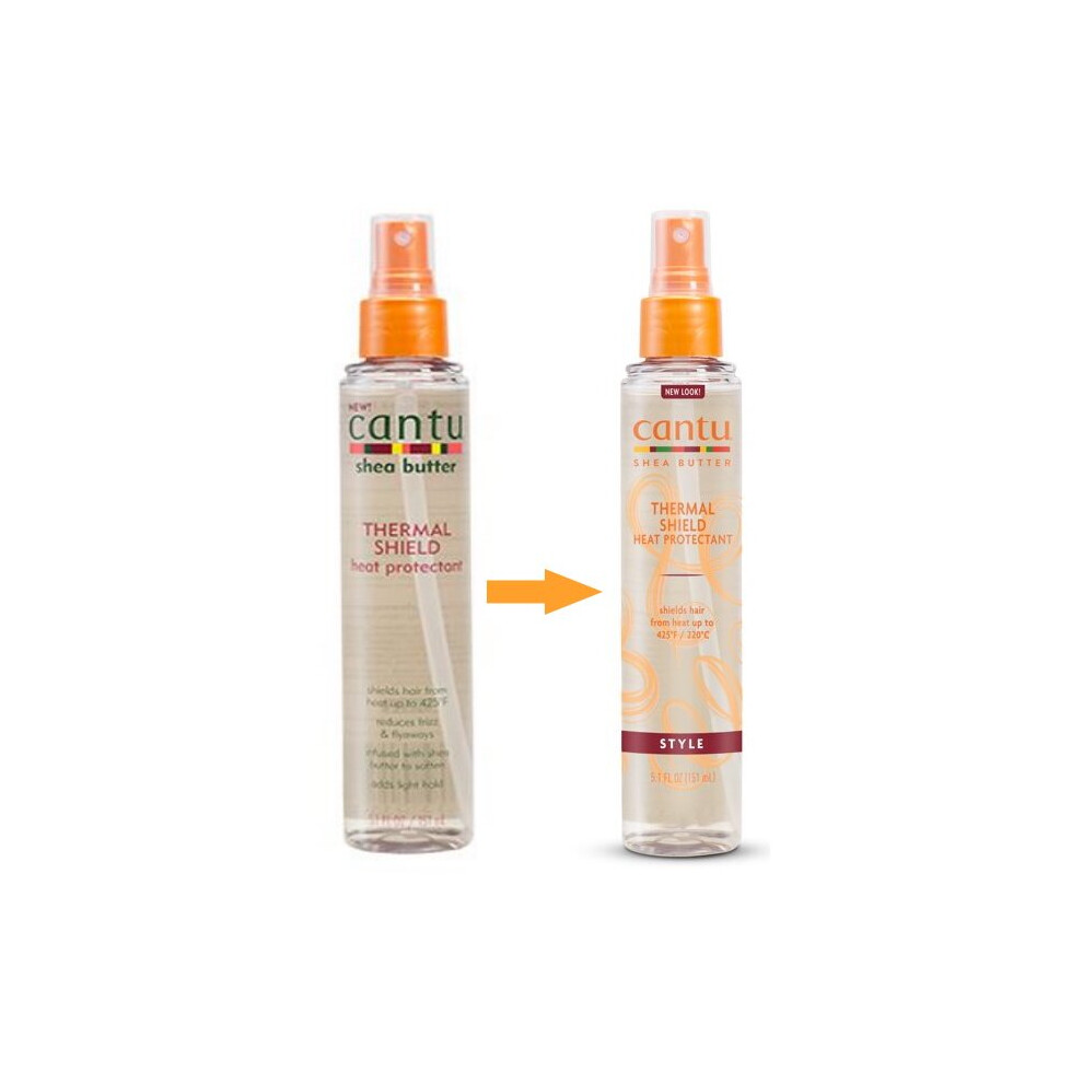 Cantu Shea Butter Thermal Shield Heat Protectant 5.1 Ounce (150Ml) Yellow