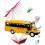 Big Daddy Huge Yellow School Bus w/ Lights and Cool Openable Doors Pull Back Toy 7
