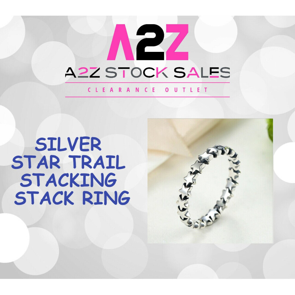 ANGELO SIZE 6 STERLING S925 SILVER STAR TRAIL STACKING STACK