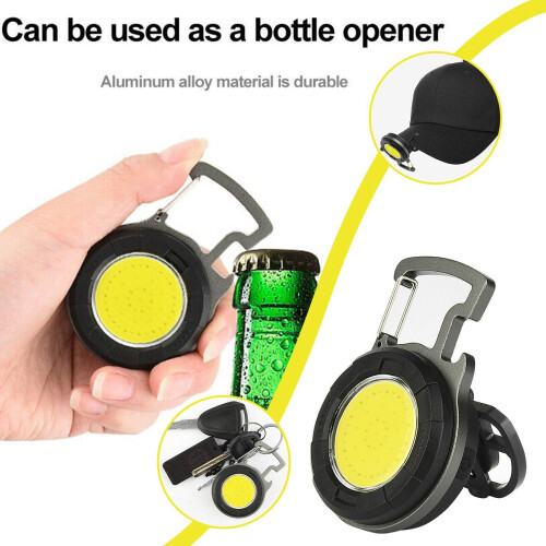 Ranpo Mini COB Flashlights Bright Rechargeable Keychain HatClip Flashlight 2