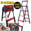 5+6 Steps A-frame Folding Aluminium Telescopic Ladder 2