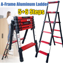 1.7M Multi-Purpose Aluminium A-Frame Telescopic 5+6 Steps Ladder