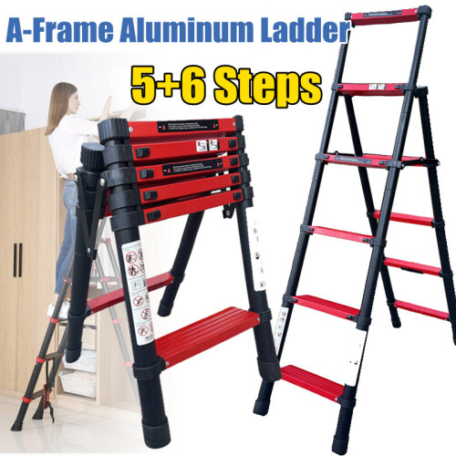 1.7M Multi-Purpose Aluminium A-Frame Telescopic 5+6 Steps Ladder