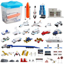 44 Pieces Astronaut Space Ship Shuttle Rocket Pretend Play Set with Aerospace Control Centre and Accessories Included - Educational Toys for Kids