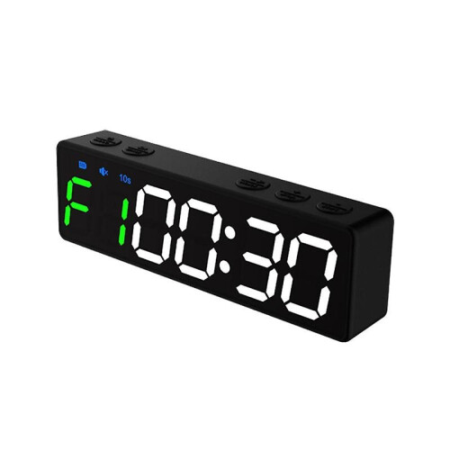 (B) Usb Rechargable Gym Timer Led Workout Clock Count Down Up Clock Stopwatch