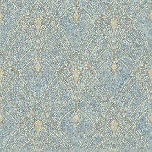 AS Creation Mata Hari Metallic Oriental Ornament Wallpaper Blue Beige