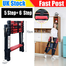 1.7M Heavy Duty Aluminium Telescopic Steps Ladder Foldable Ladder