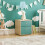 (Teal & Oak) Neptune 2 Drawer Bedside Cabinet Side Lamp Storage 1