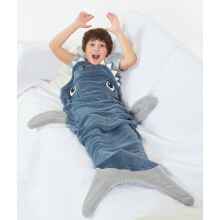 Animal Crazy Shark Cosy Fleece Snuggle Tail Sleeping Bag - Shark - One Size