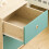 (Teal & Oak) Neptune 2 Drawer Bedside Cabinet Side Lamp Storage 4