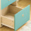 (Teal & Oak) Neptune 2 Drawer Bedside Cabinet Side Lamp Storage 5