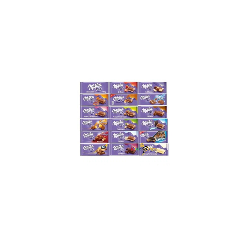 (6 Bar's) Mixed Flavours MILKA Chocolate Random Bars