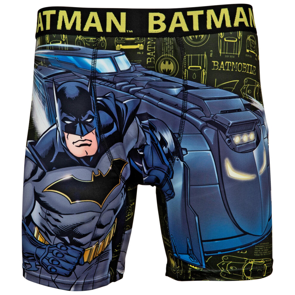 (Medium (32-34), Multicoloured) DC Comics Batman with Batmobile Boxer Briefs