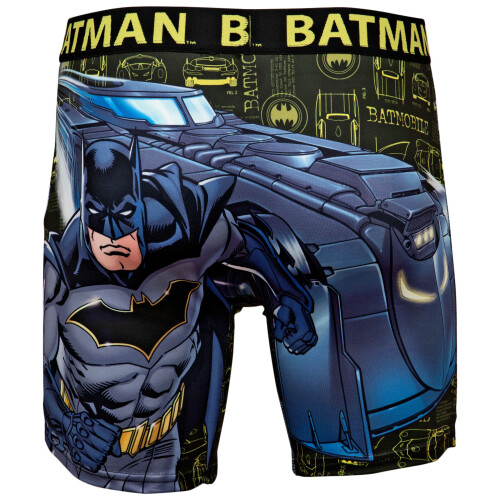 Batman (Large (36-38), Multicoloured) DC Comics Batman with Batmobile Boxer Briefs 1