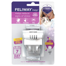 Feliway Help Diffuser & Refill Starter Kit for Cats - Calming Plug-In Diffuser (Up to 50m2)
