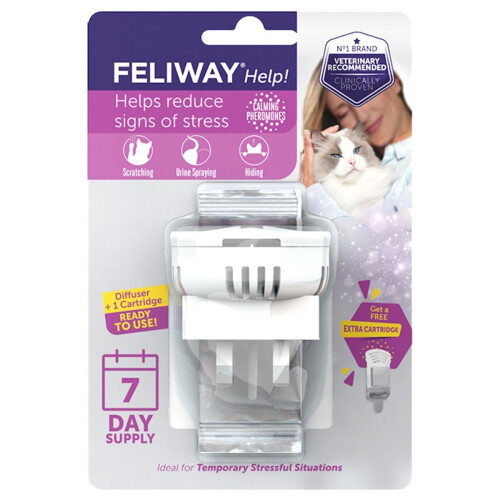 Feliway Feliway Help Diffuser & Refill Starter Kit for Cats - Calming Plug-In Diffuser (Up to 50m2)