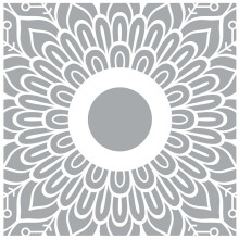 FLORA Reusable Tile Stencil for Walls, Floors, Patios and Furniture