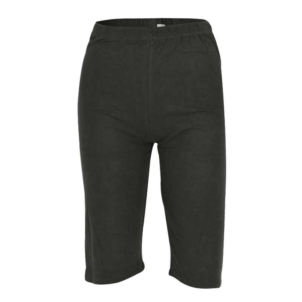 (Charcoal, M/L) Ladies Cycling Casual Shorts Stretch Cotton