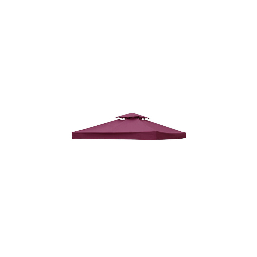 Greenbay 2-Tier Replacement Top Fabric for 3x3m Gazebo Pavilion Roof Canopy Wine Red