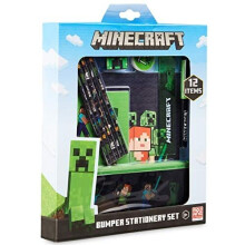 Minecraft Stationery Set, Back to School Supplies, Notebook & Pencil Case Set, Official Merchandise
