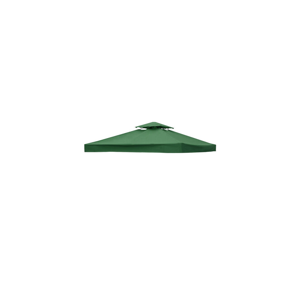 Greenbay 2-Tier Replacement Top Fabric for 3x3m Gazebo Pavilion Roof Canopy Green