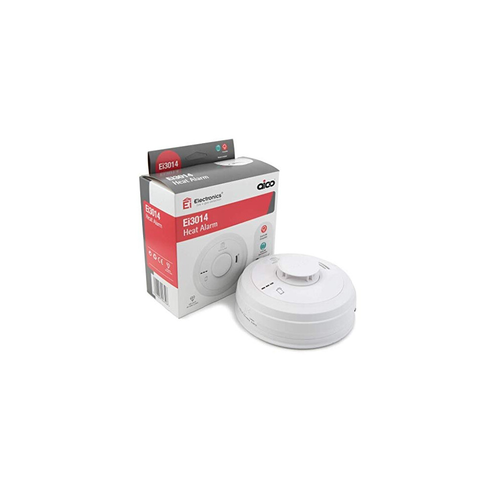 Aico ei3014 Heat Alarm-Mains Powered with Lithium Back-up, RadioLink, White