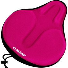 Comfortable Exercise Bike Seat Cover - DAWAY C6 Large Wide Foam & Gel Padded Bicycle Saddle Cushion for Women Men Everyone, Fits Spin, Stationar