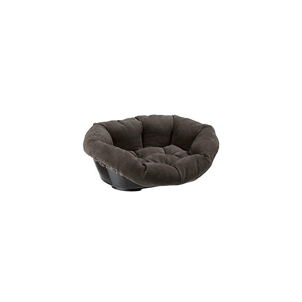 Ferplast Sofa Prestige 4 Cat and Dog Bed, Synthetic Fabric, 64 x 48 x 25 cm, Grey