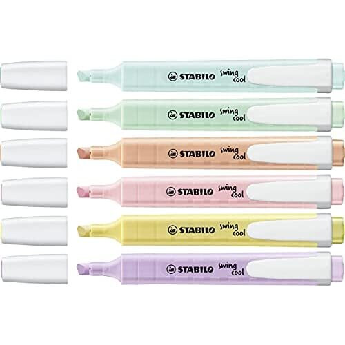 Highlighter - STABILO swing cool Pastel 6 Assorted Colours 2