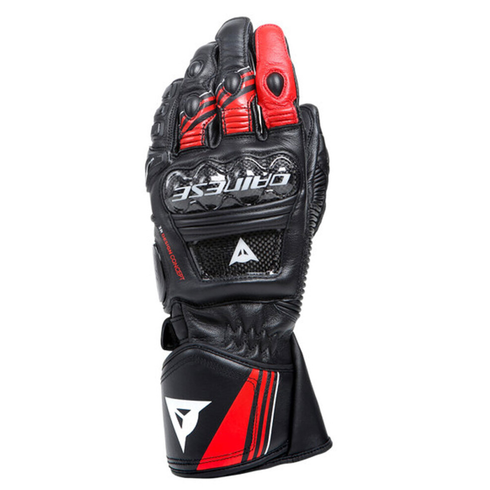 (Xl) Dainese Druid 4 Leather Gloves Black / Lava Red / White White,Black,Red 8051019426321