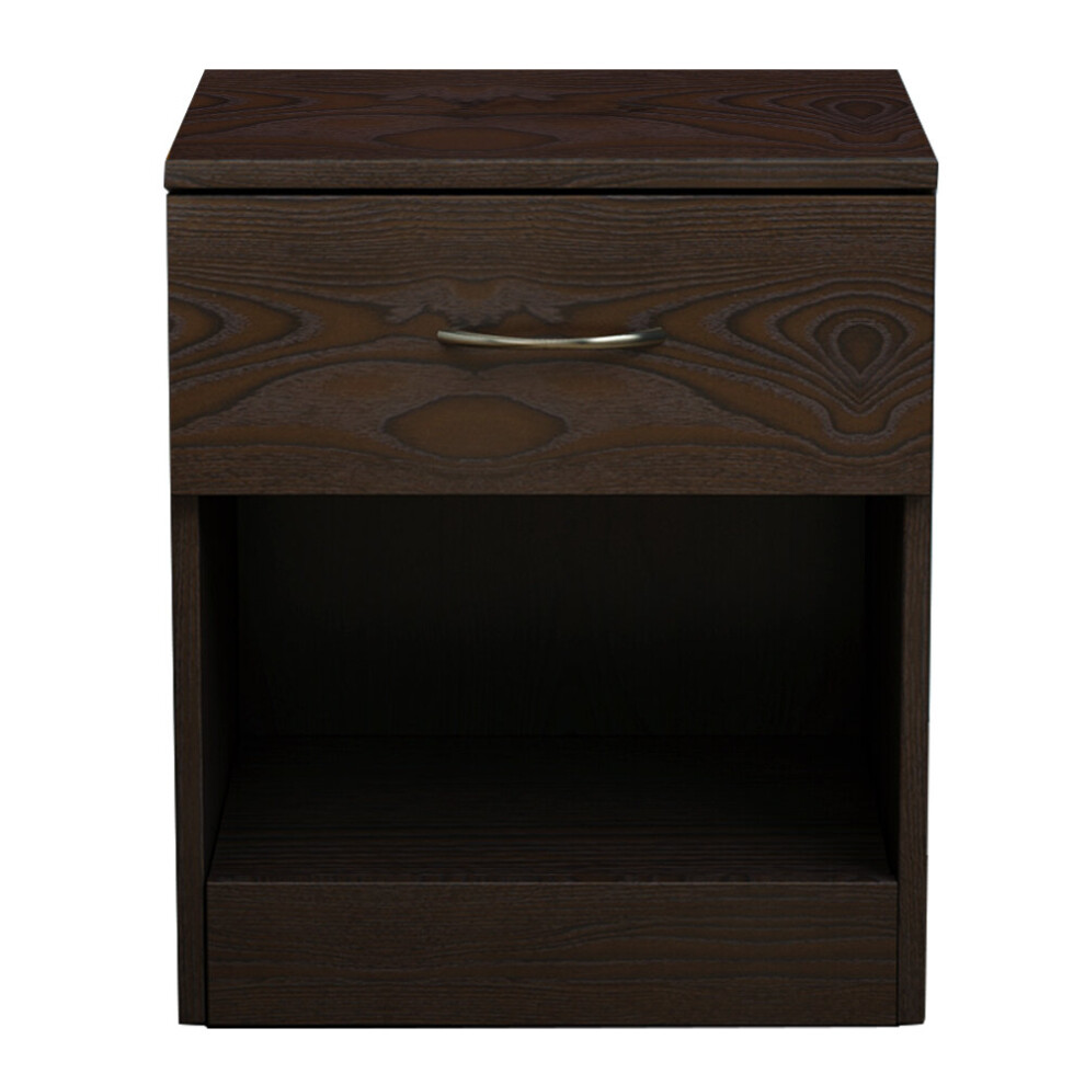 (1 Drawer-With Metal Handles, Walnut) NRG Chest of Drawers With Metal Handles Bedroom Furniture Storage Cabinets