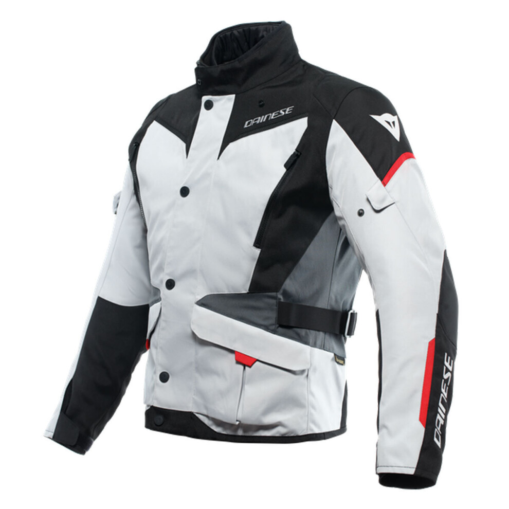 (44) Dainese Tempest 3 D-Dry Touring Textile Jacket Glacier Grey / Black / Lava Red Black,Red,Grey 8051019405210