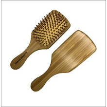 Hairbrush Paddle Shape Bamboo Bristles Massage Brush