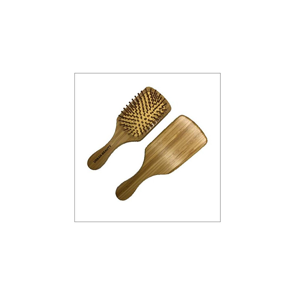 The Urban Company Hairbrush Paddle Shape Bamboo Bristles Massage Brush