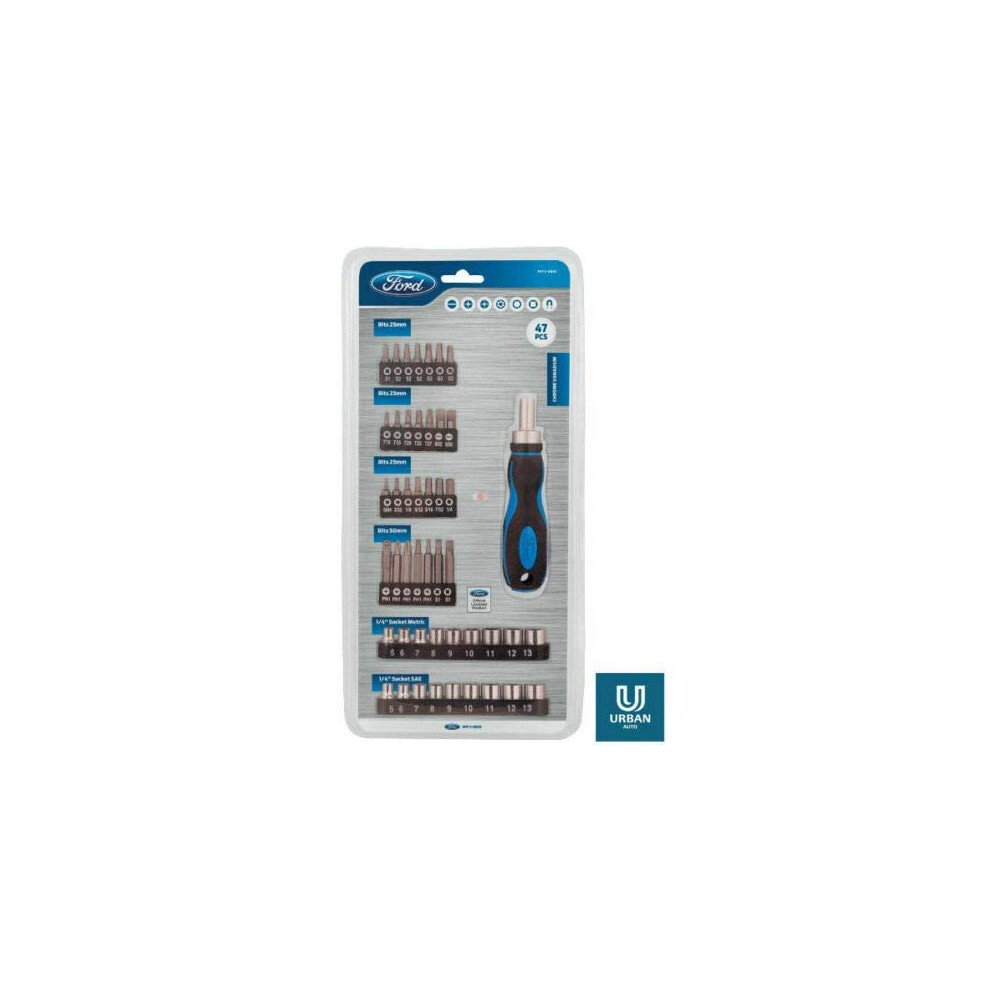 Ratchet Screwdriver/Bit/Socket/Hex/Torx Set Tools 47Pc 5059531413228