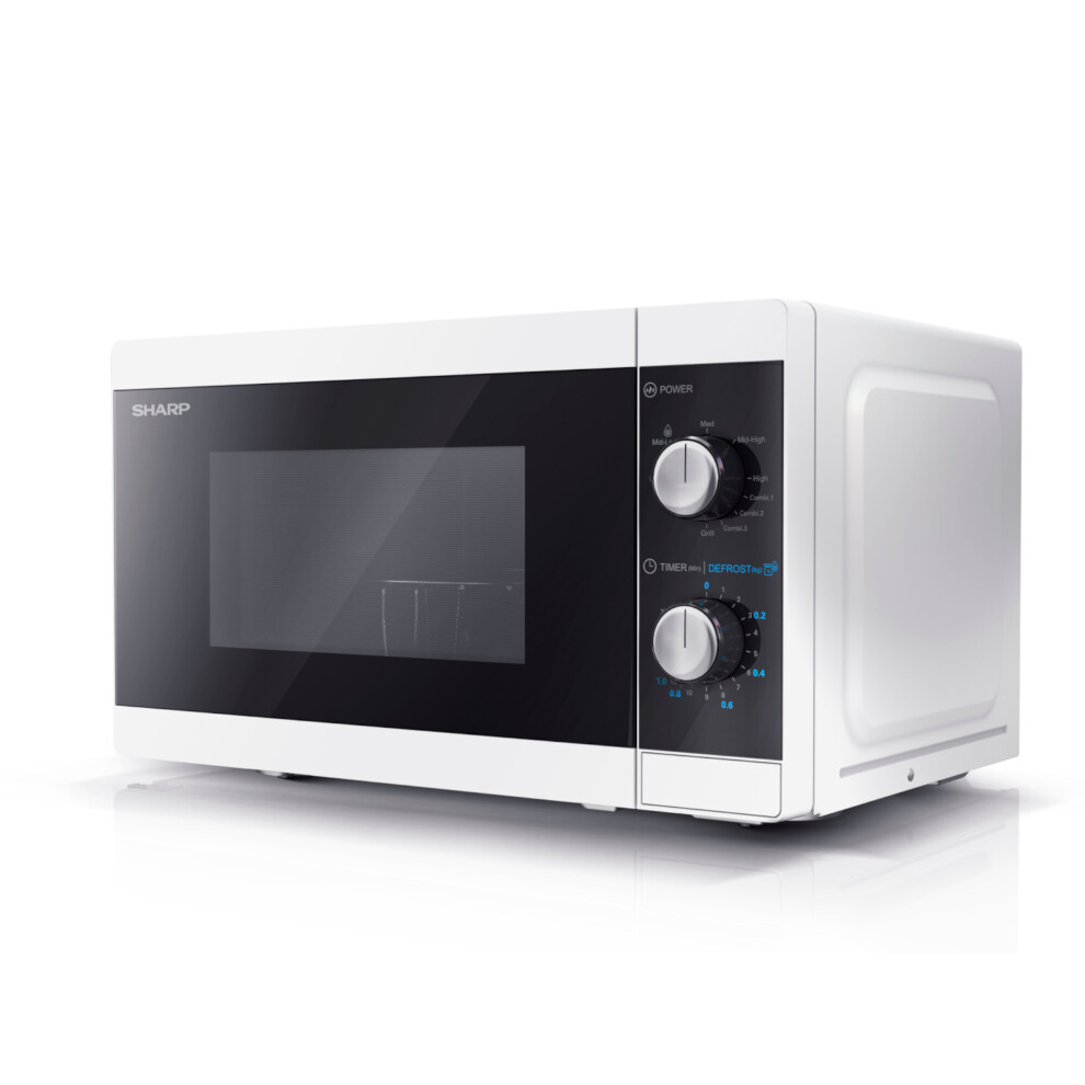 Sharp Yc-Mg01u-W 20L 800W Microwave With 1000W Grill - White