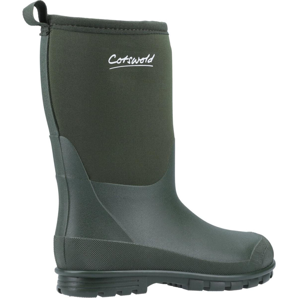 Cotswold Boys Hilly Neoprene Childrens Wellington Boot - Green - UK11 EU30 - Image 6
