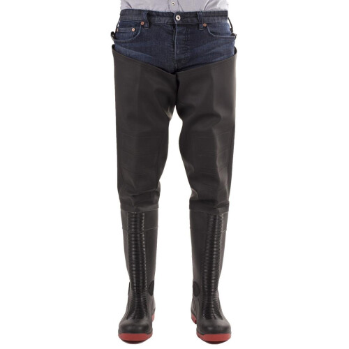 Amblers Safety Rhone Thigh Safety Wader Black/Red
