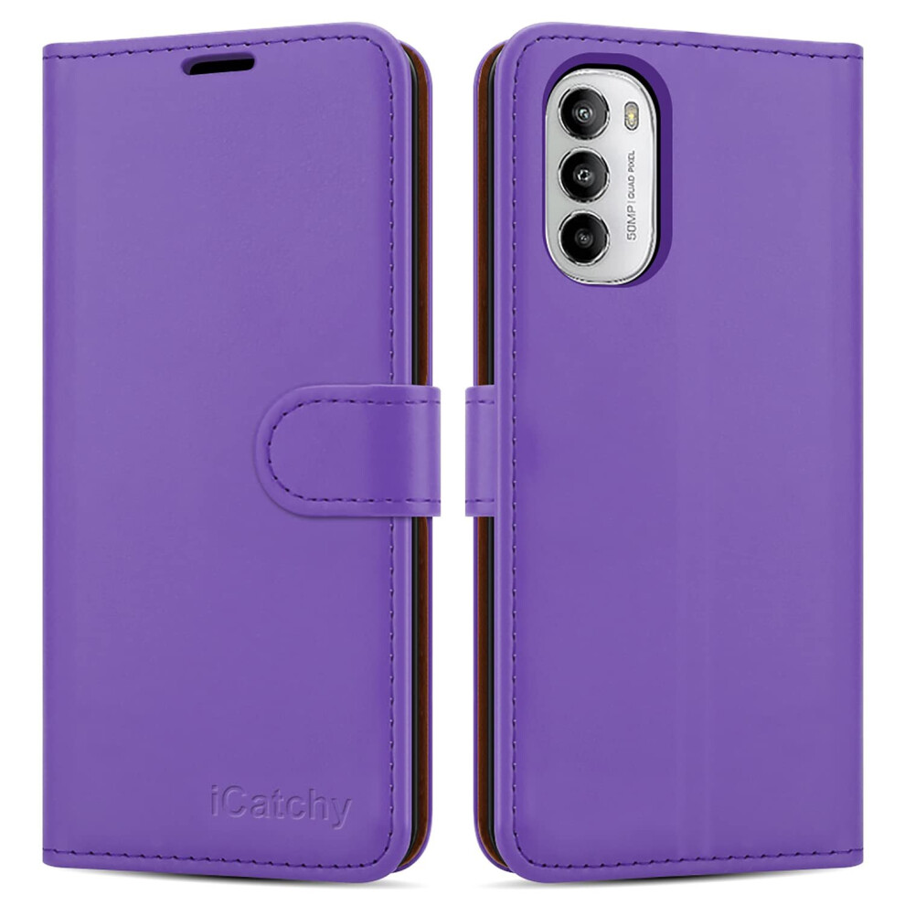 (Lilac) For Moto G82 / G52 Phone Wallet Book Leather Case Not,Specified 5056298013180