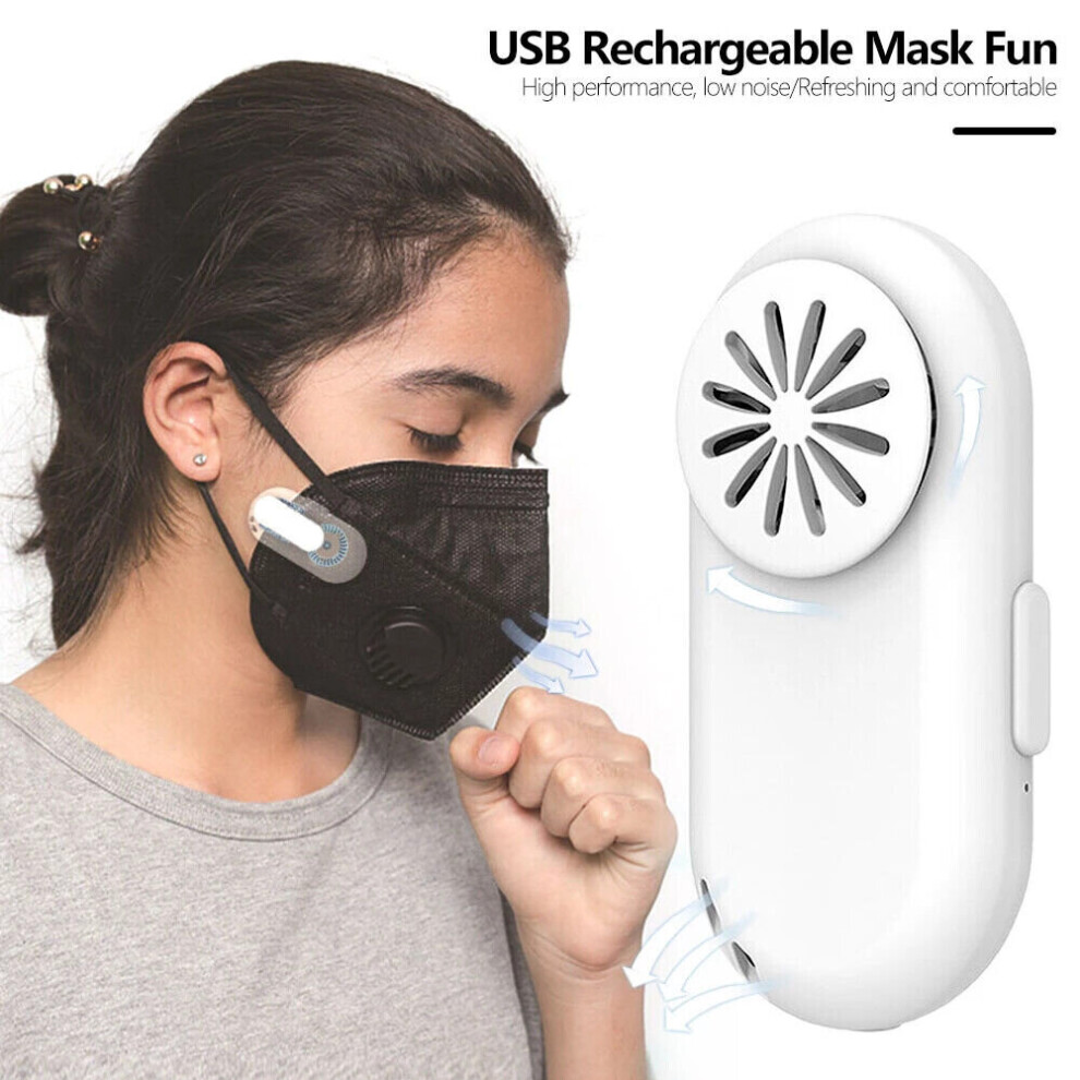 Portable Usb Rechargeable Mini Mask Fan Clip-On Cooling Air Purifiers 9183850377506