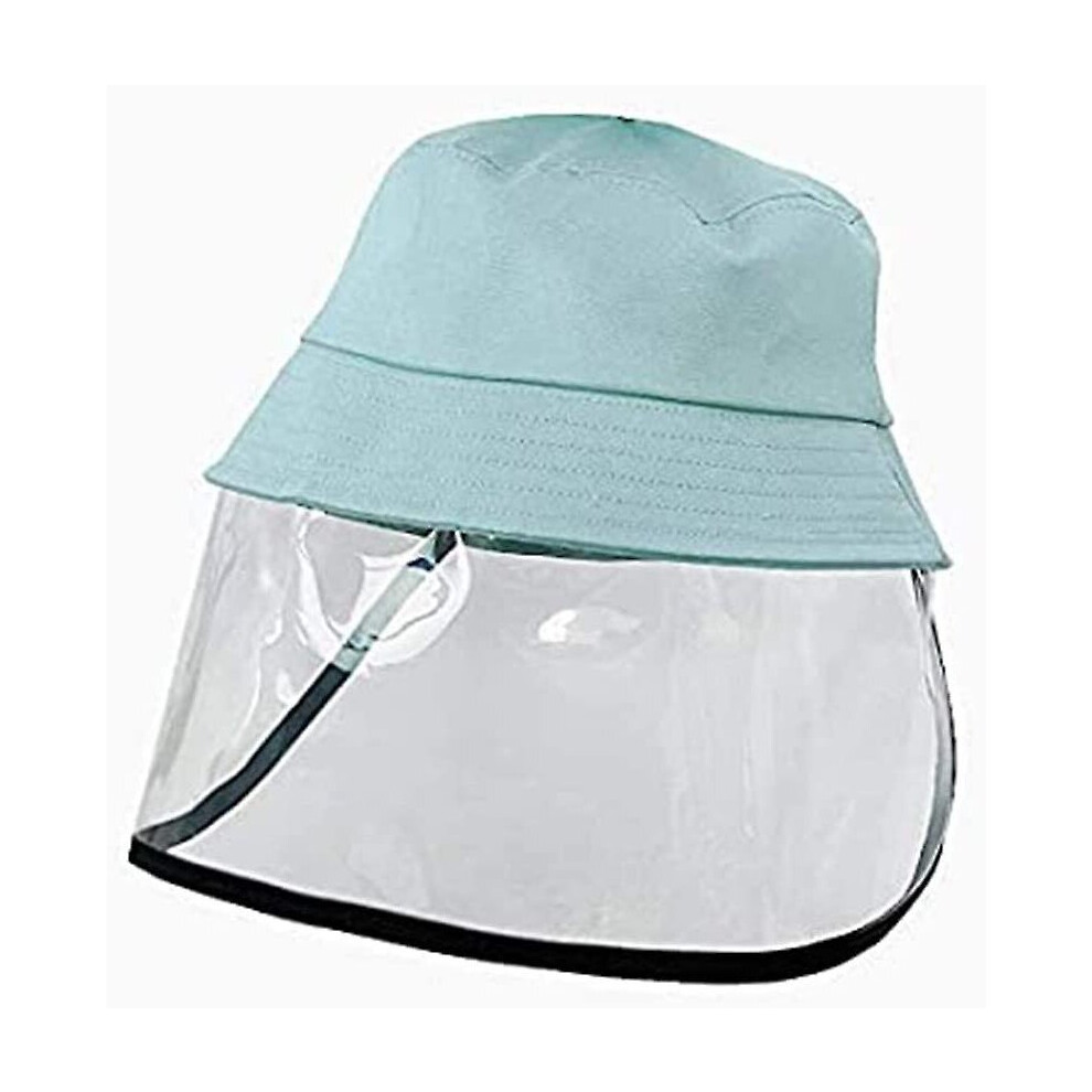 (Green) Children Face Shields Dustproof Fisherman Sun Hat Face Protective Cover Bucket Cap Green