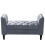 Living And Home Velvet Buttoned Storage Ottoman Bench 3