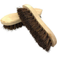 2 Pack Wooden Scrubbing Brush Floor Stiff Scrub Hand Deck Heavy Duty