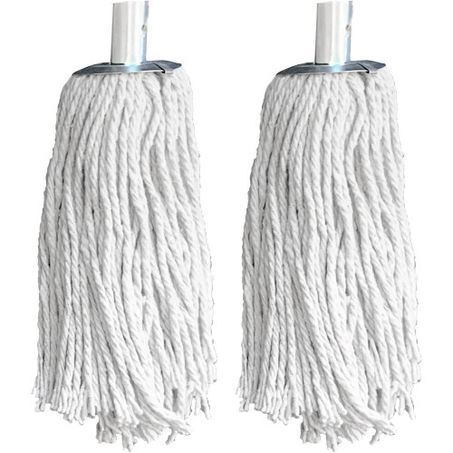 2x Cotton Mop Heads Replacement String Floor Cleaning Heavy Duty Mops
